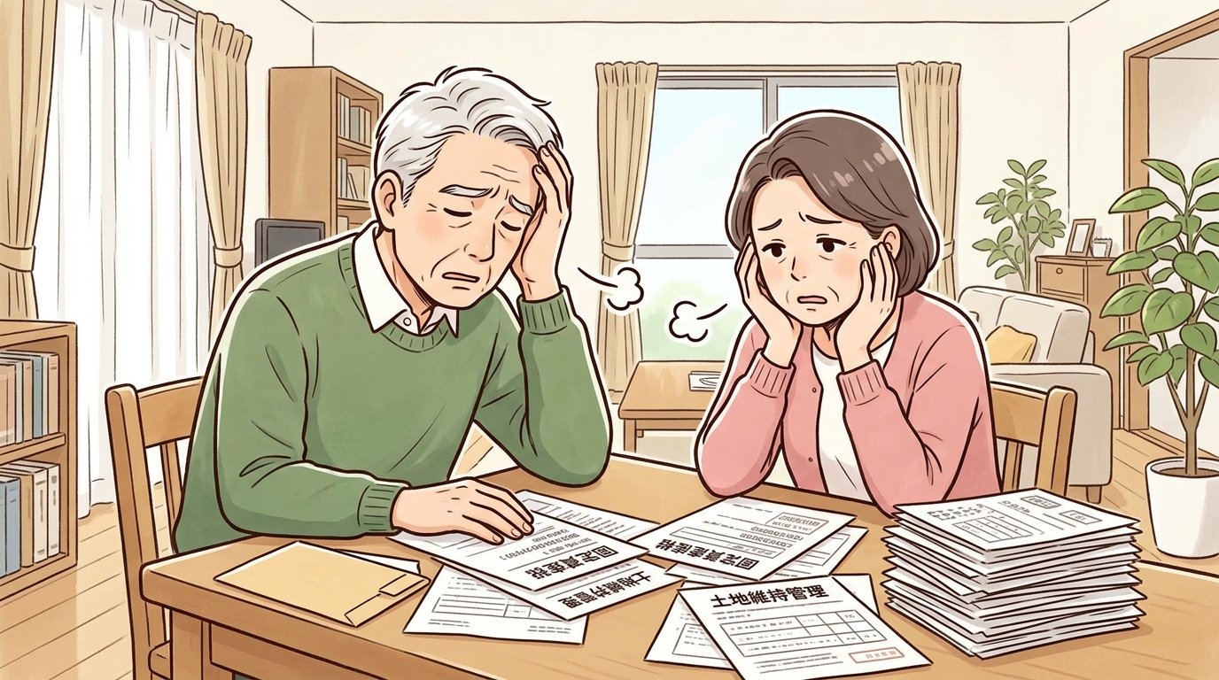 相続した土地に悩むご夫婦